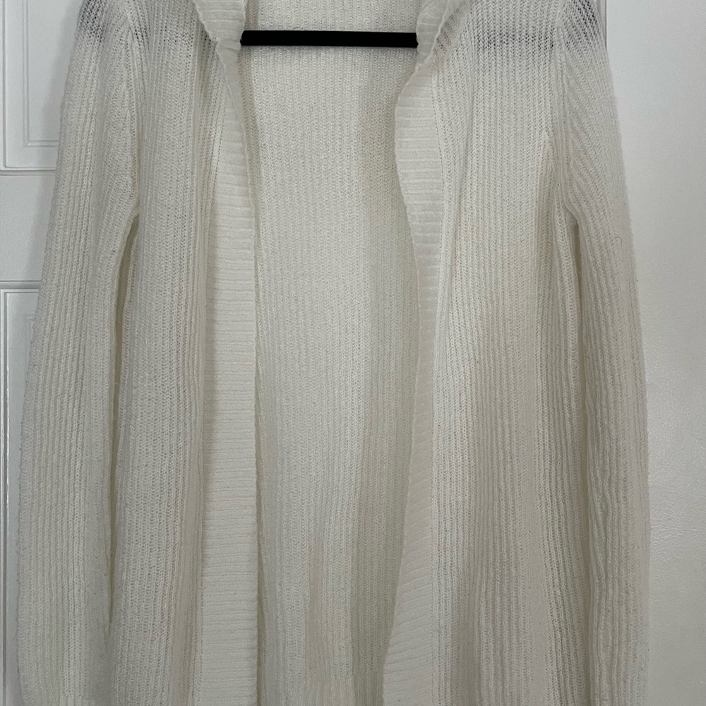 Mudd Women's Cream Open-Front Cardigan